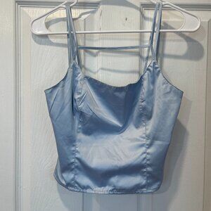 Urban Outfitters Satin Corset Crop Top
